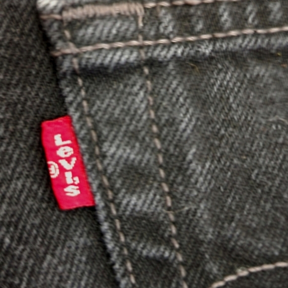 Levi Strauss Black Jeans Denim Black Washed Slim Size 16 W26 L28 - Picture 8 of 12
